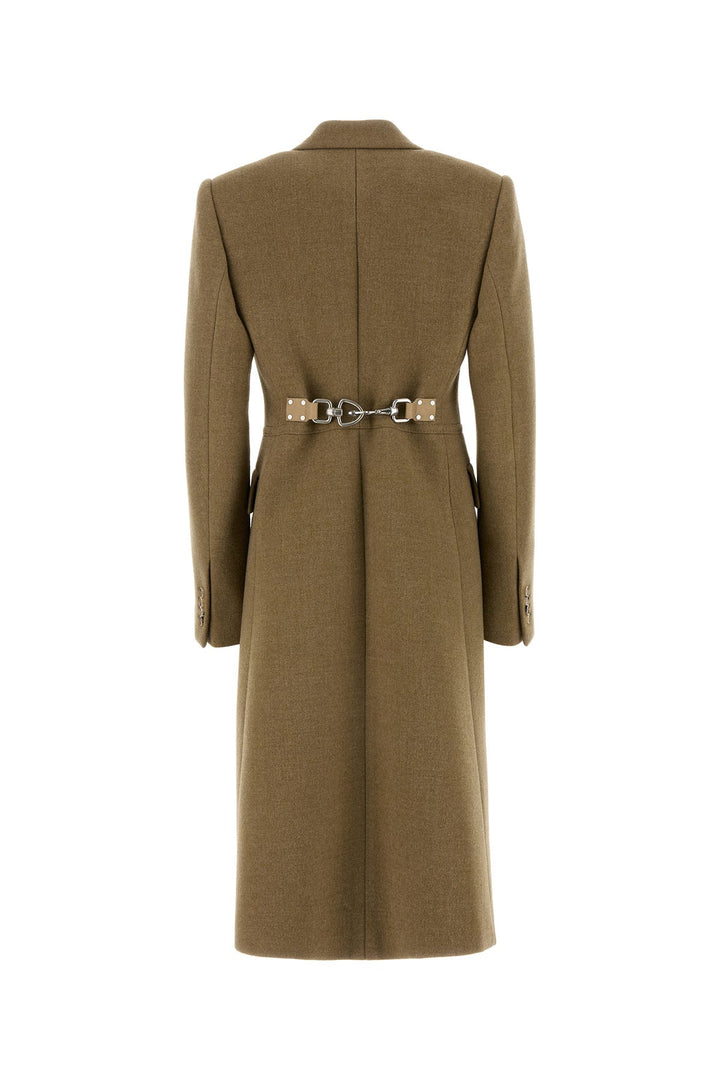 Beige wool blend coat