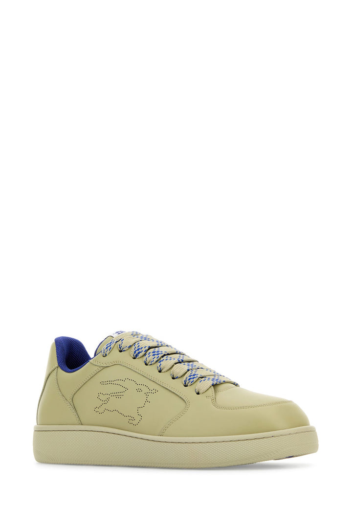Army green leather Stock sneakers
