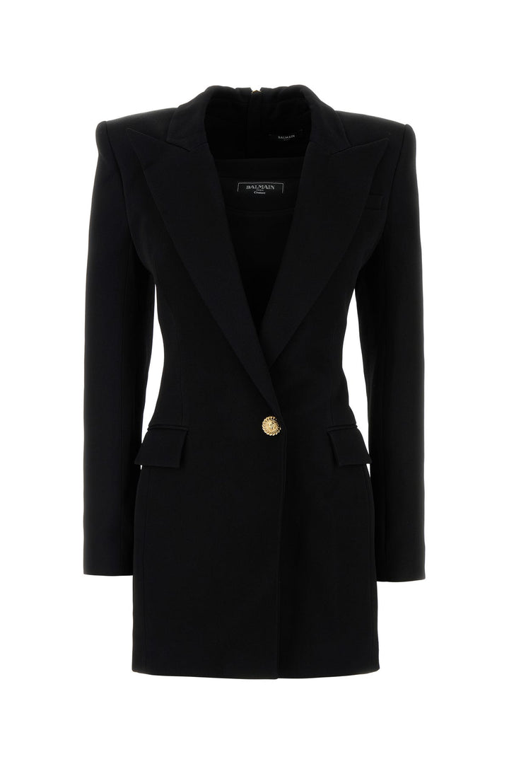 Black viscose blazer dress
