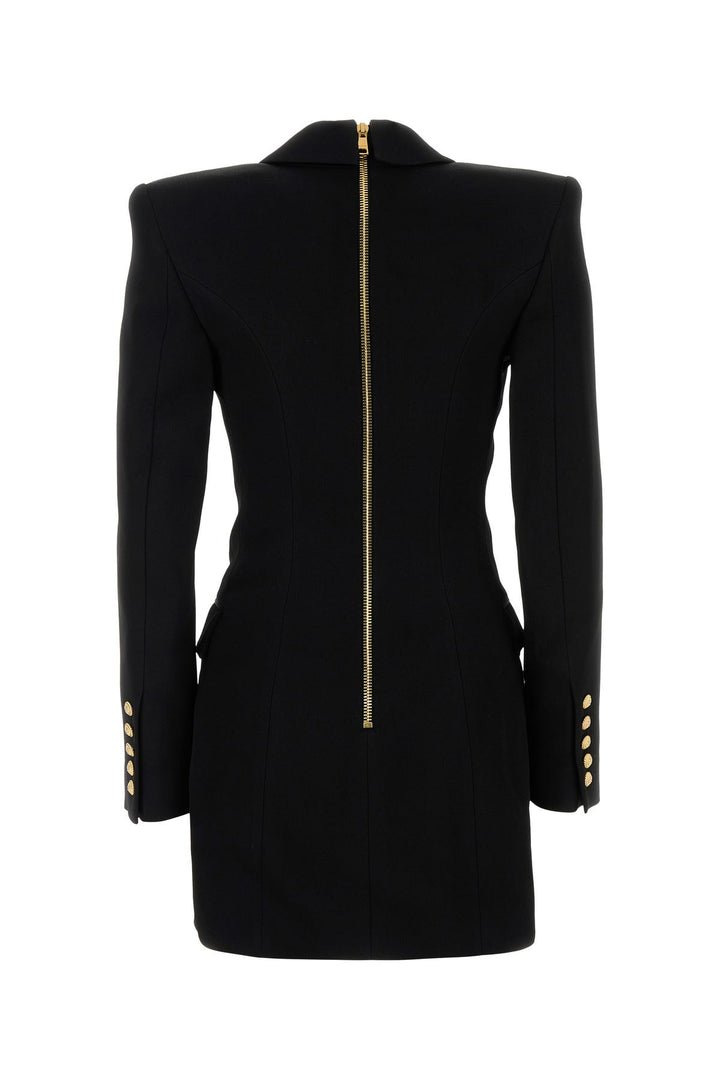 Black viscose blazer dress