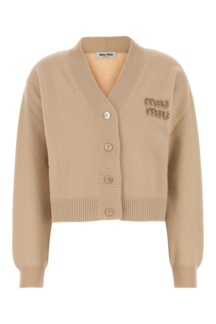 Sand cashmere cardigan