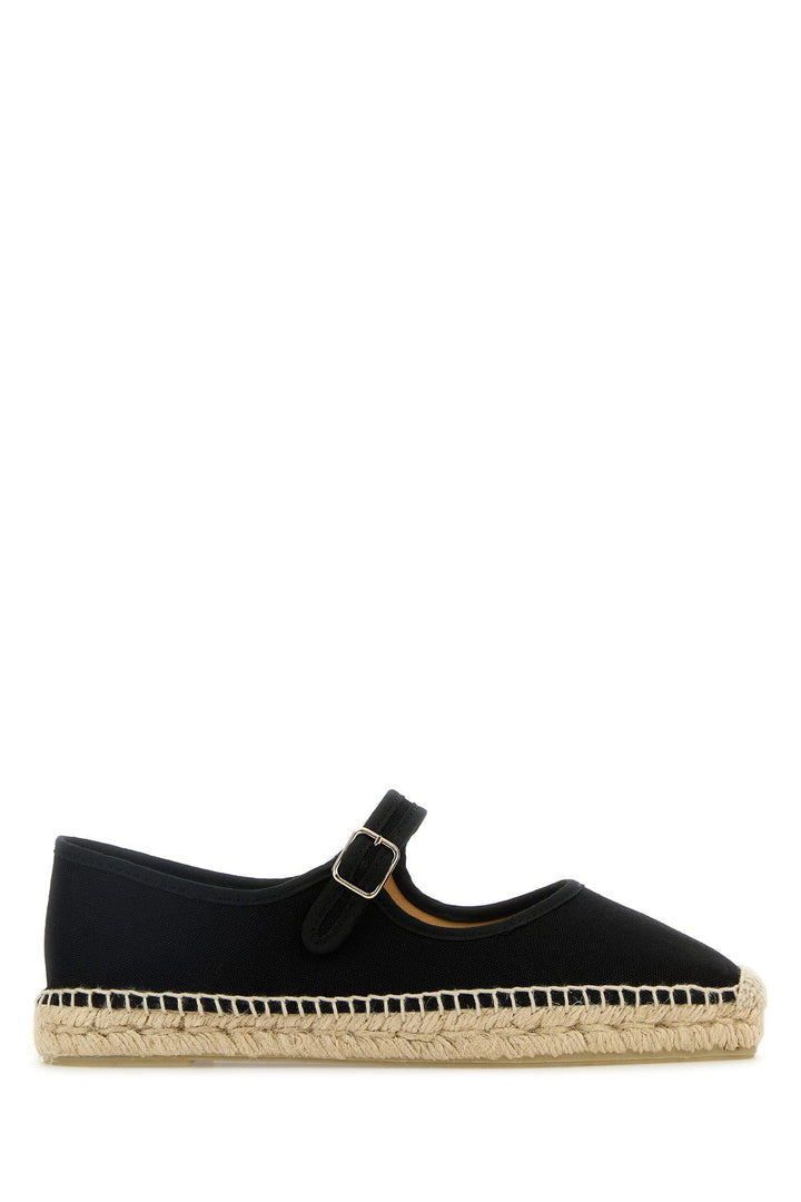 Black canvas espadrilles