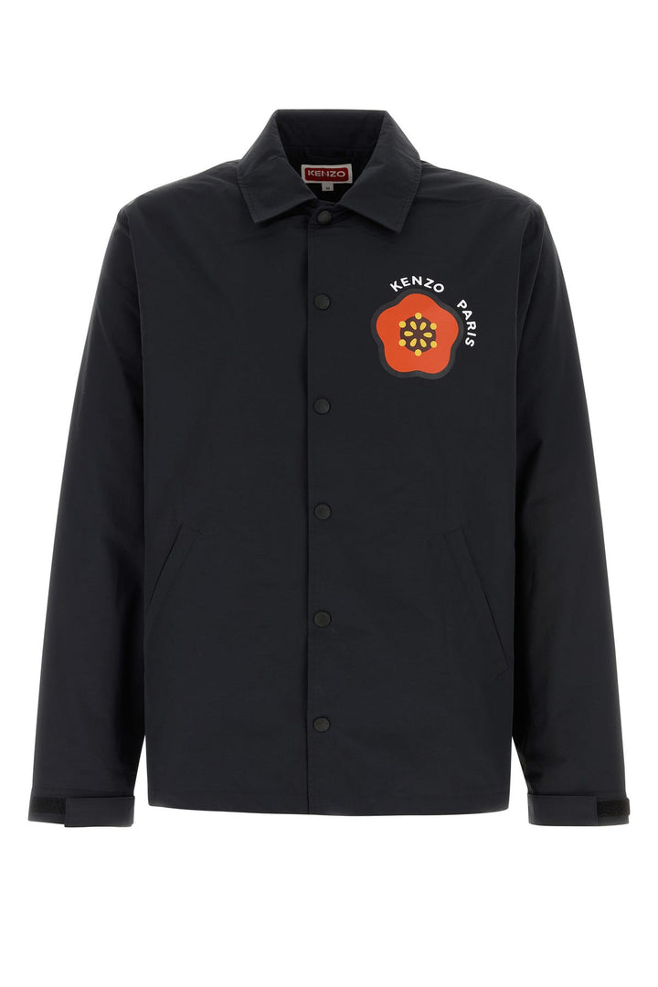 Black cotton blend jacket