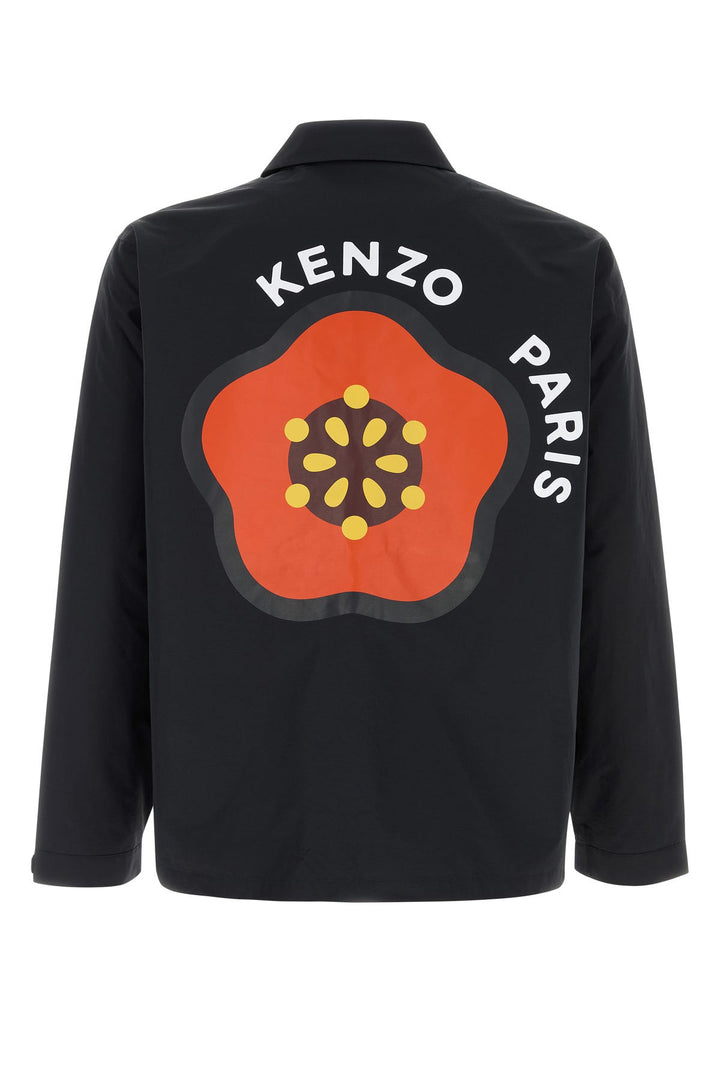 Black cotton blend jacket