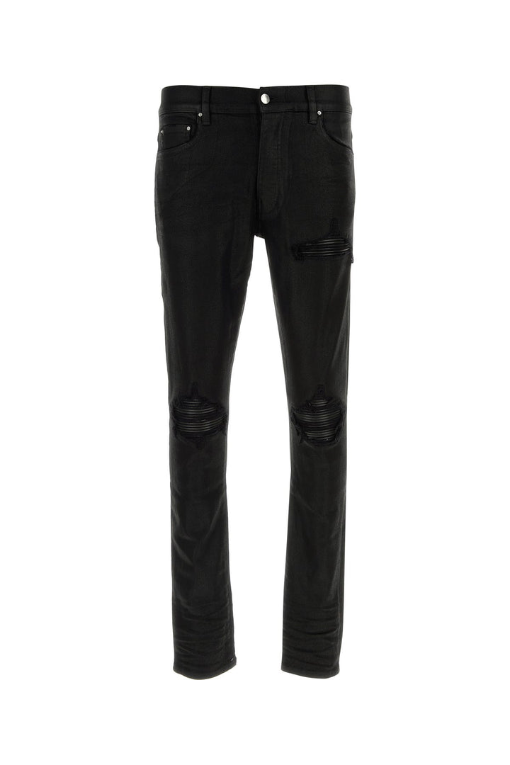 Black stretch denim jeans