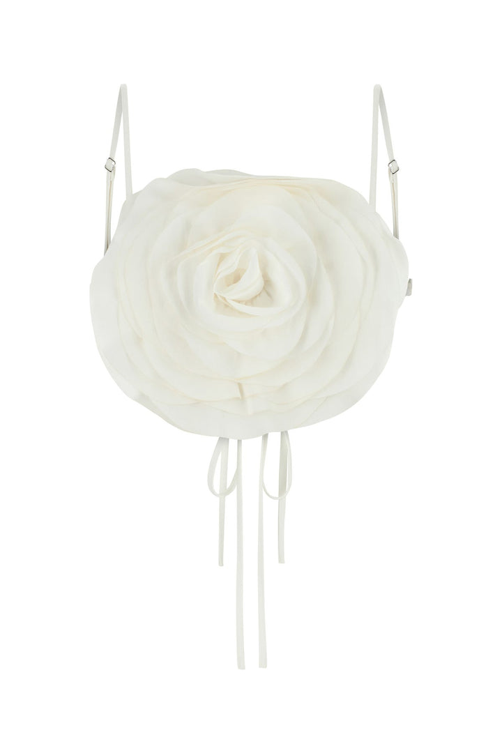 White gabardine top