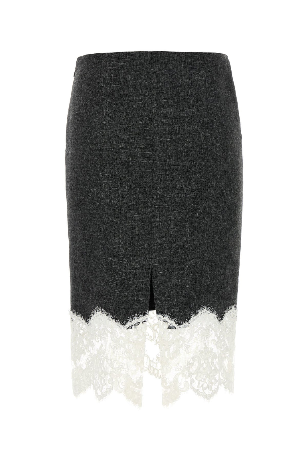 Charcoal stretch viscose blend skirt