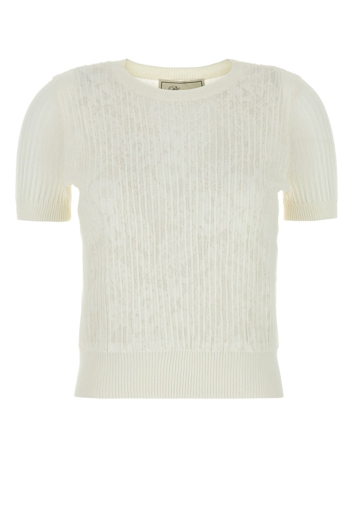 Ivory cotton blend sweater