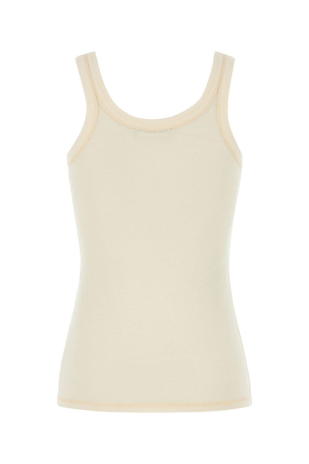 Cream cotton tank top