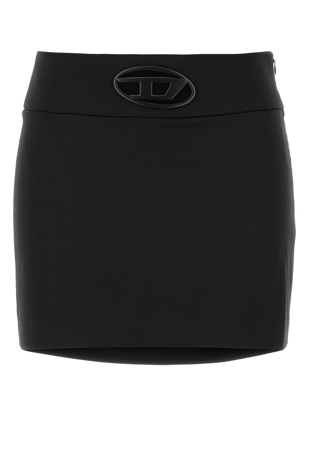 Black stretch polyester blend O-Dixy mini skirt