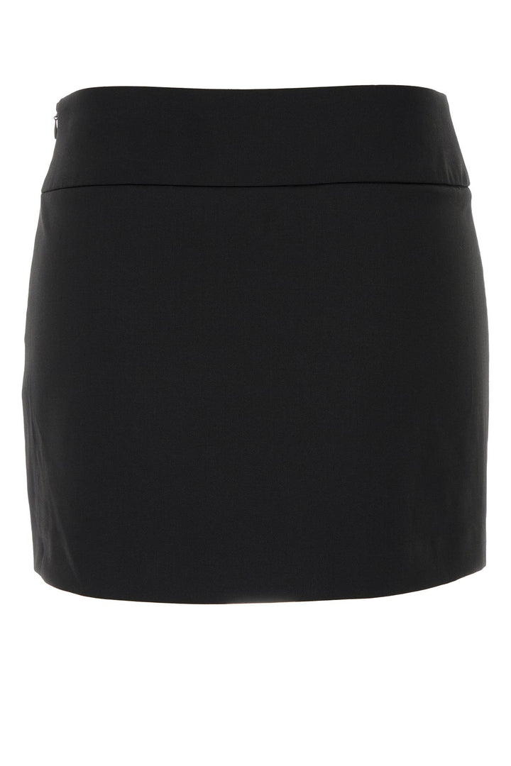 Black stretch polyester blend O-Dixy mini skirt