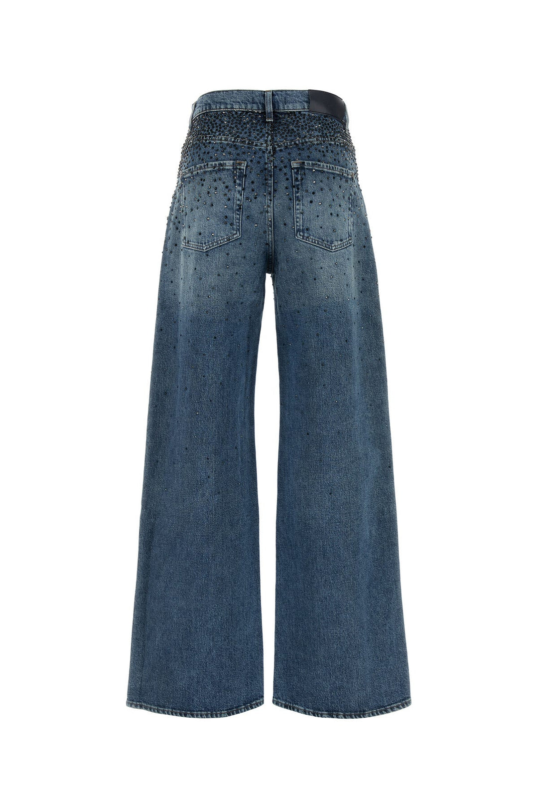 Stretch denim Low Slung wide-leg jeans