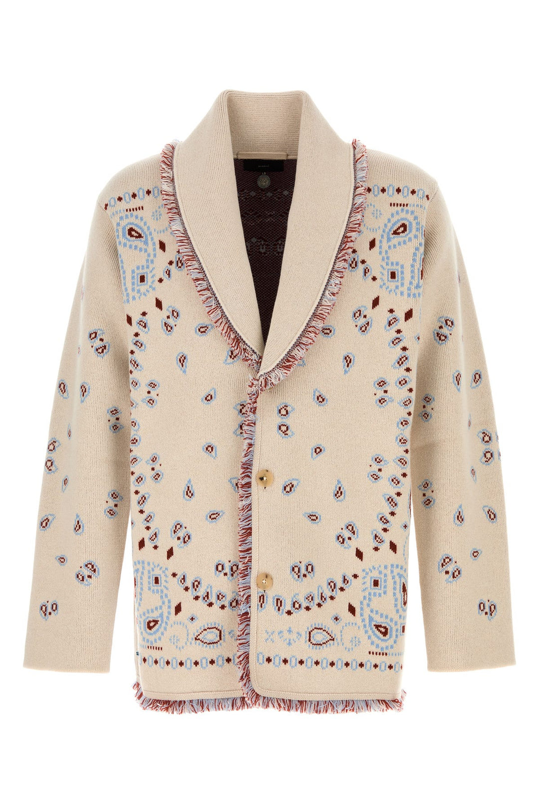 Embroidered cashmere Bandana cardigan