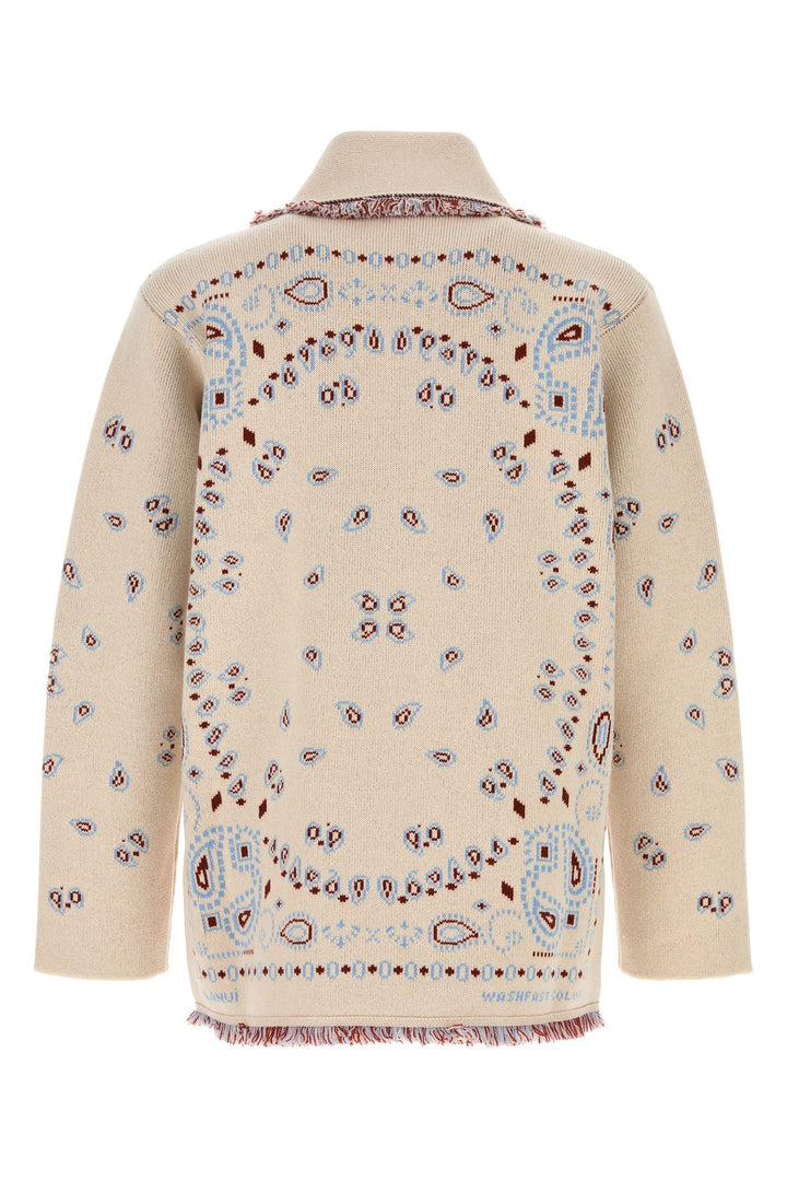 Embroidered cashmere Bandana cardigan