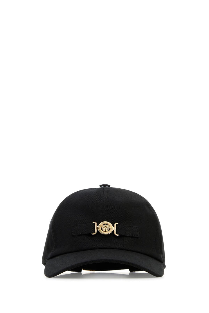 Black cotton baseball cap