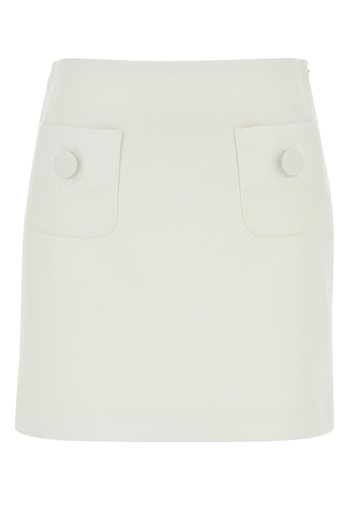 White triacetate blend Pagine mini skirt