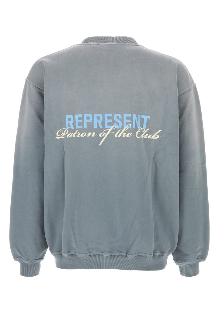 Powder blue cotton sweatshirt