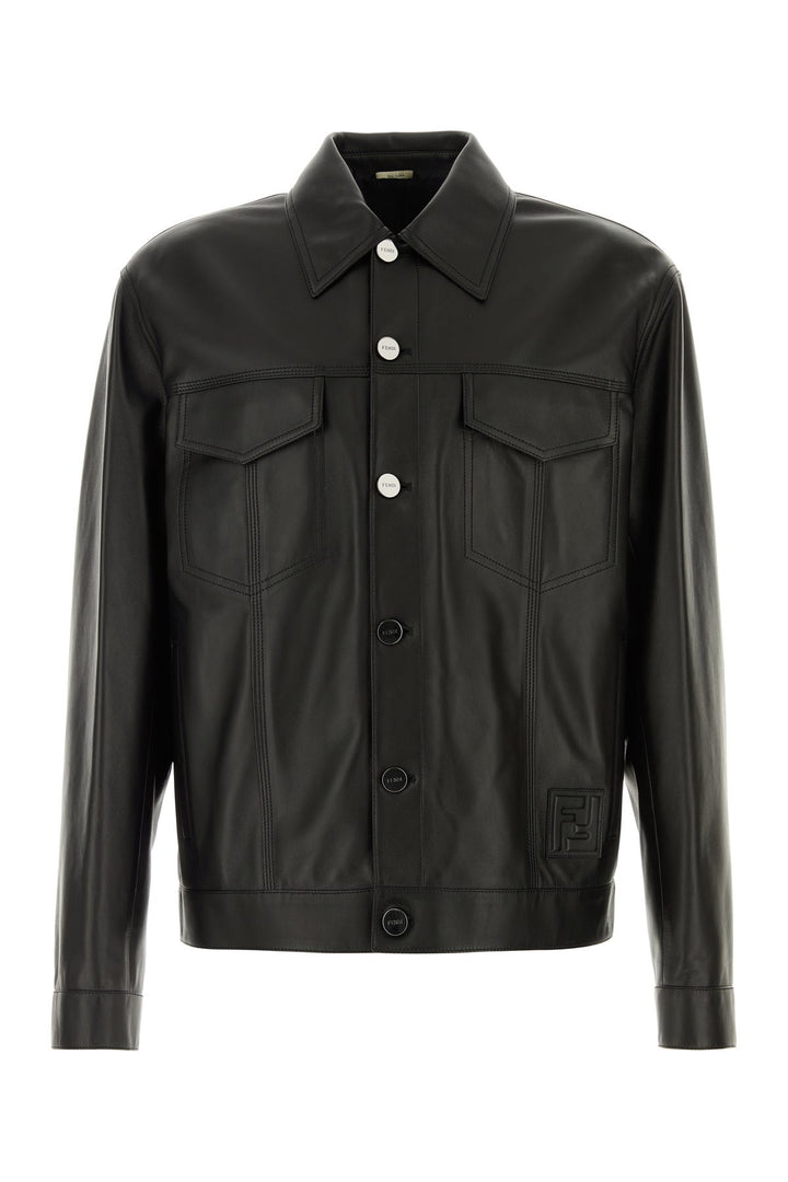 Black leather jacket