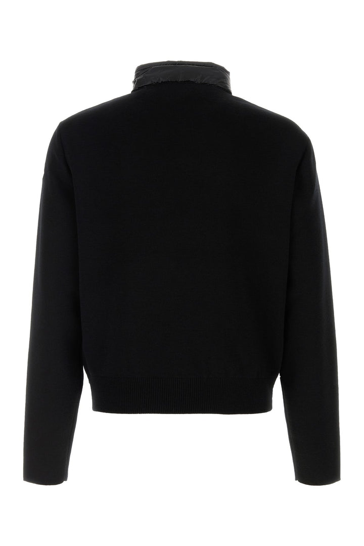 Black wool cardigan