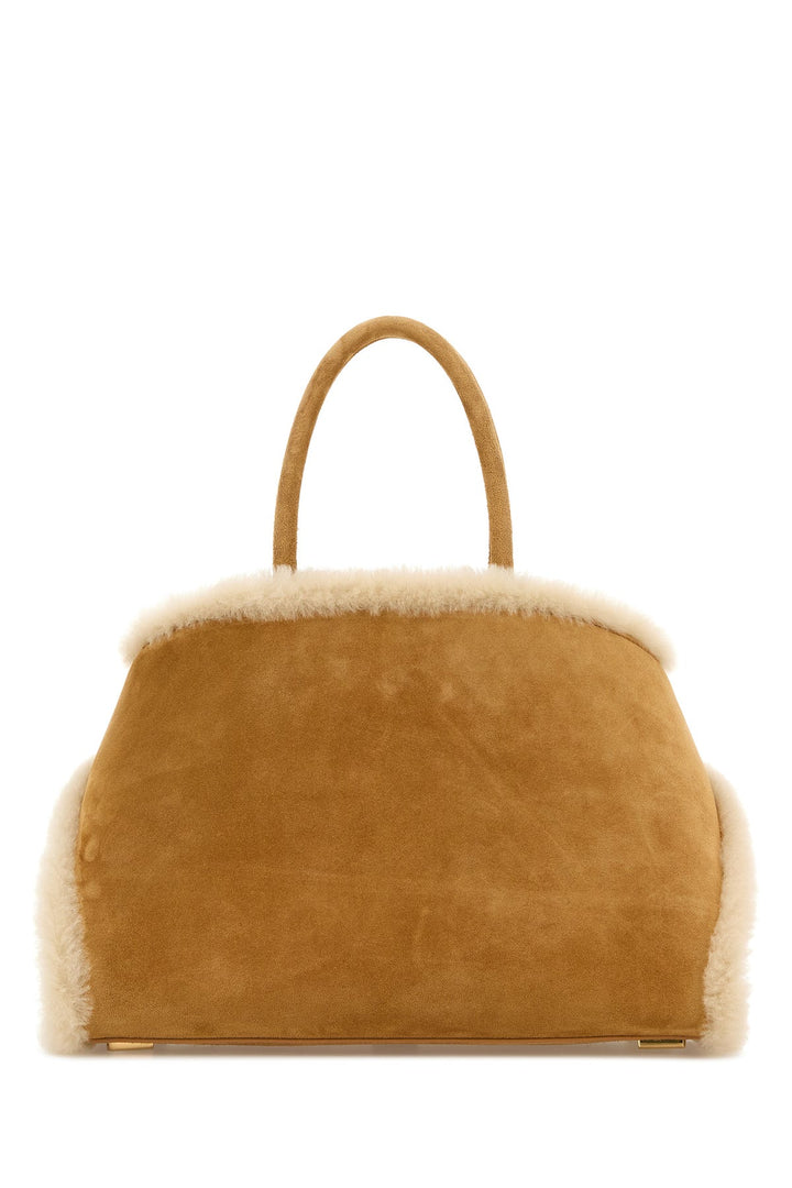 Beige suede medium Hug handbag