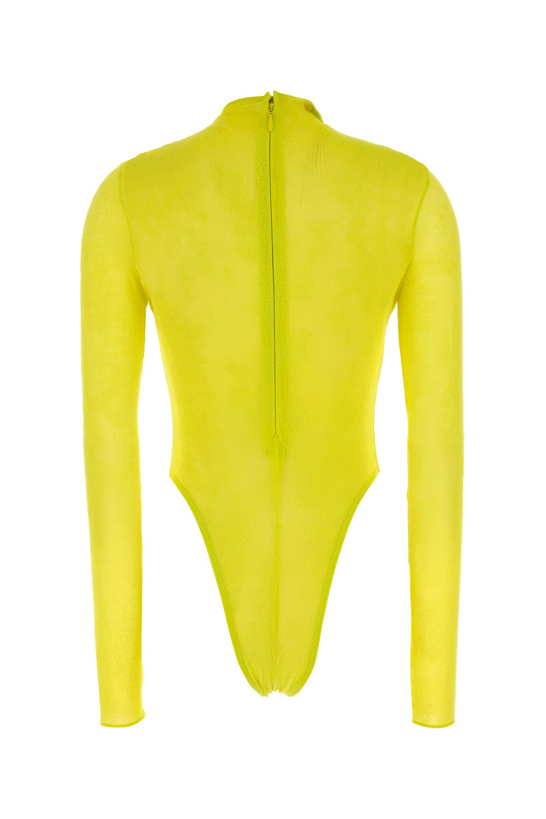 Fluo yellow stretch nylon Diesel X Savage X Fenty bodysuit