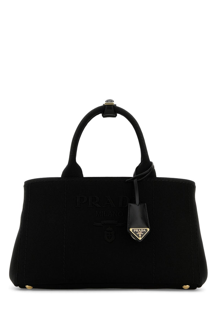 Black canvas shopping bag