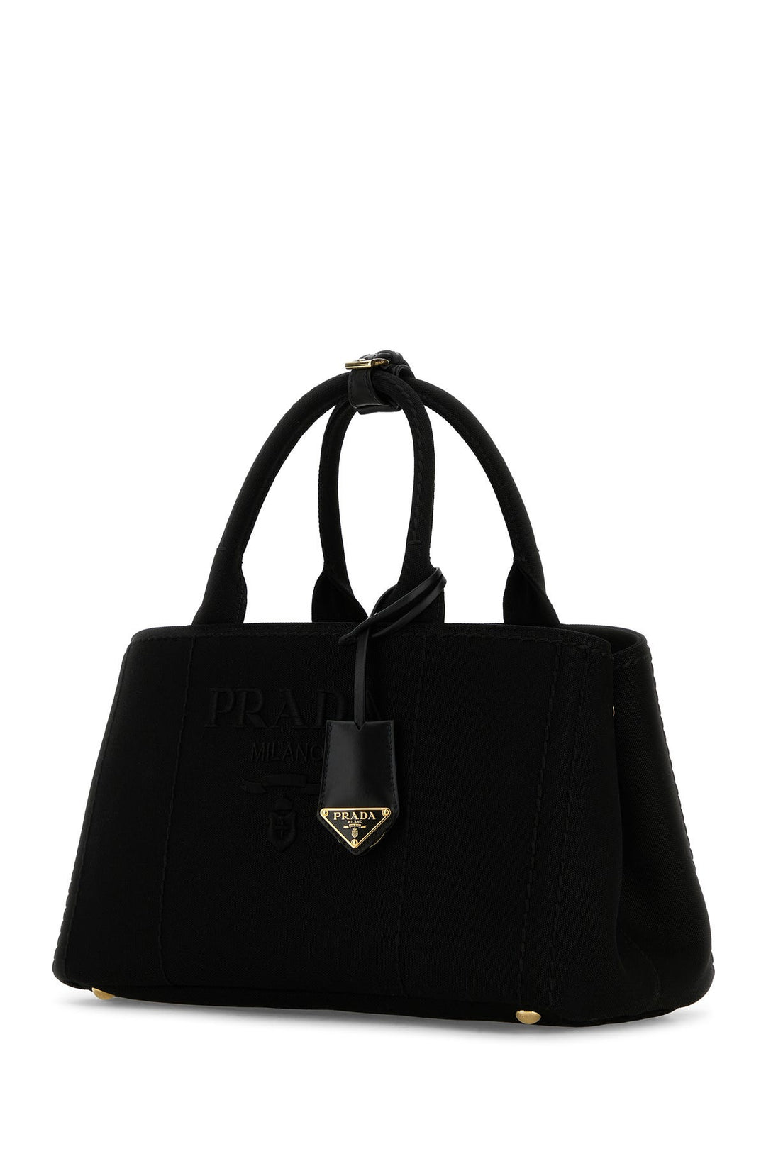 Black canvas shopping bag