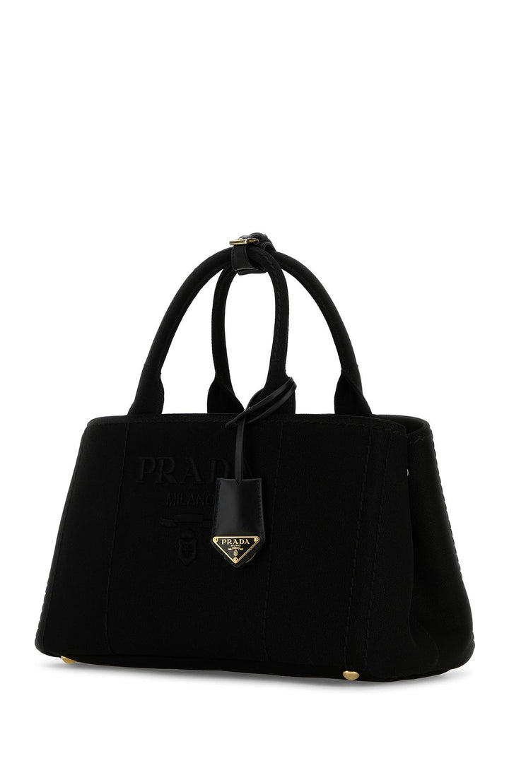 Black canvas shopping bag