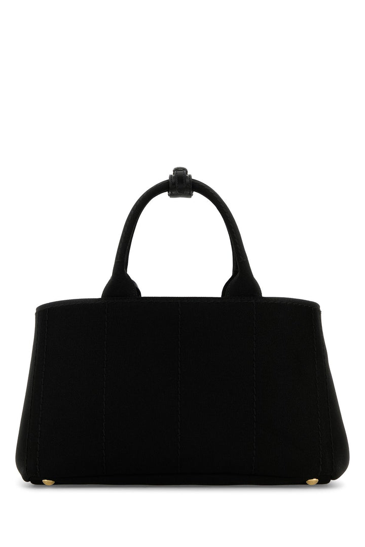 Black canvas shopping bag