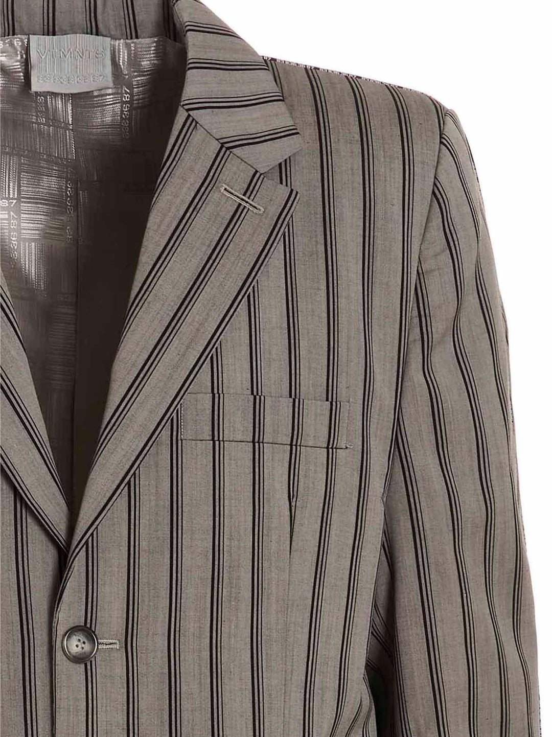 Striped Long Coat Coats, Trench Coats Gray