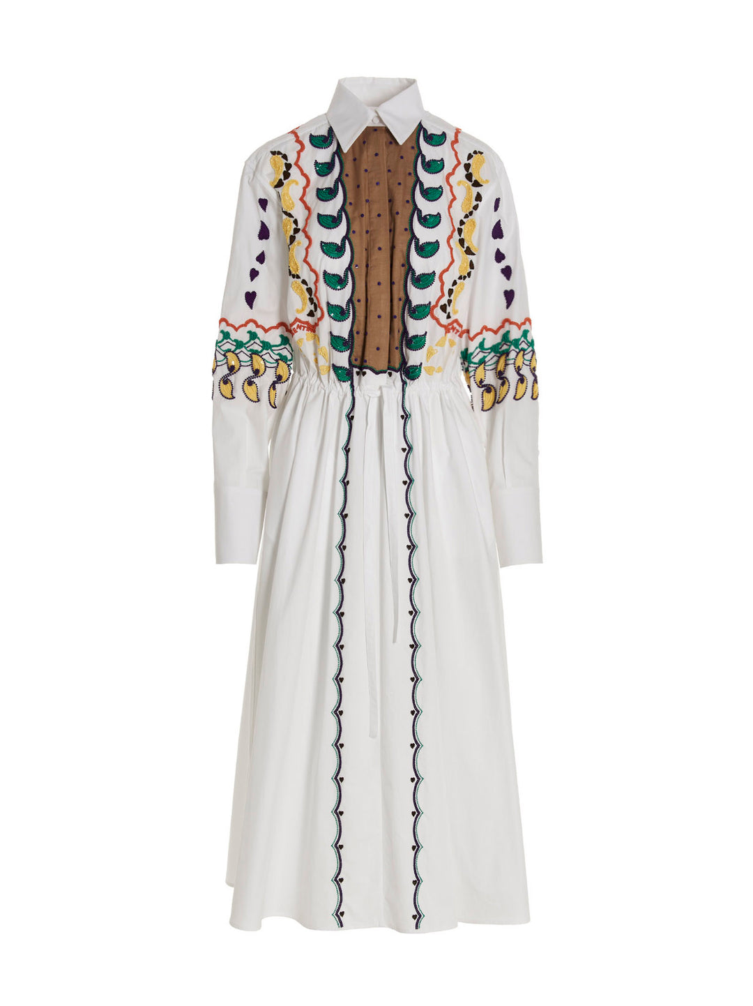 Valentino Bead Embroidery Shirt Dress Dresses Multicolor