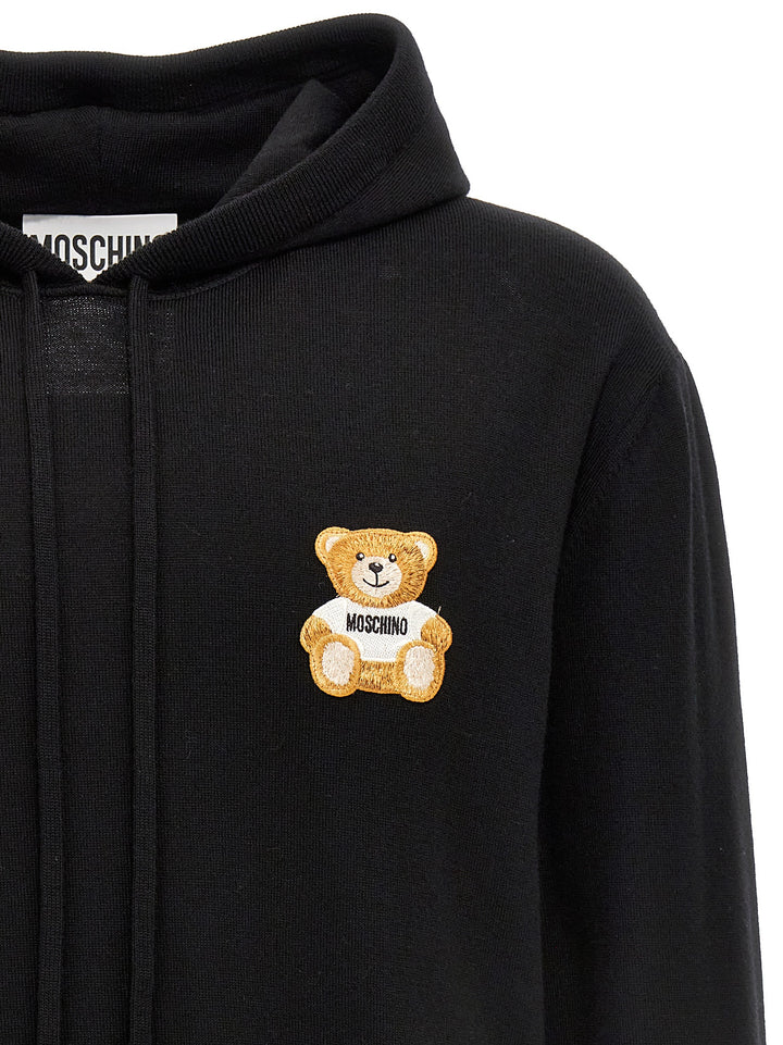 Teddy Hooded Sweater Sweater, Cardigans Black