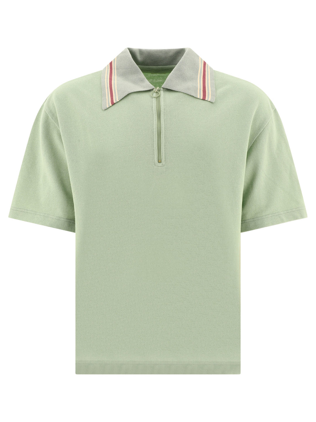 Zip Up Polo Shirts Verde