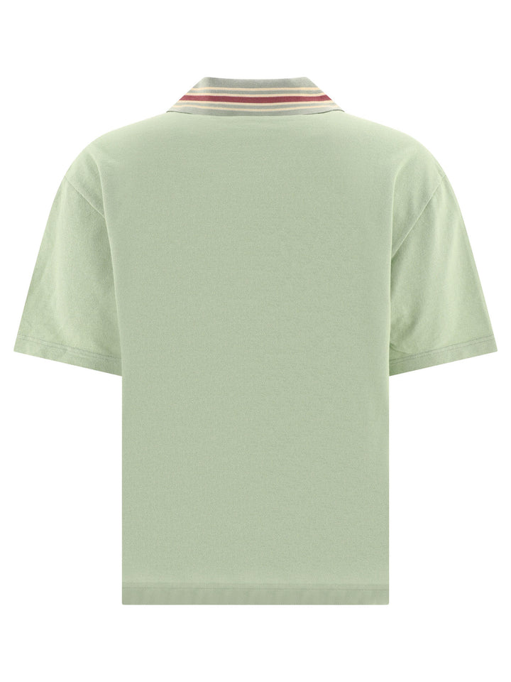 Zip Up Polo Shirts Verde