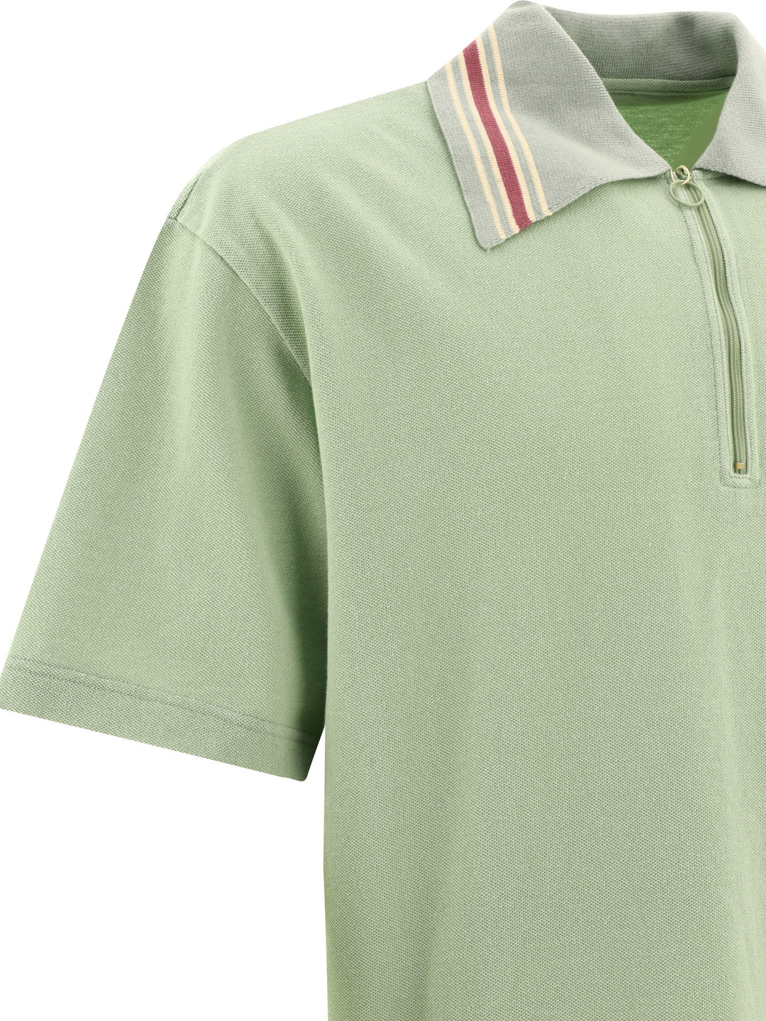 Zip Up Polo Shirts Verde