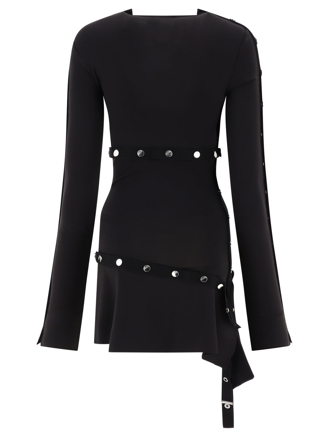 Studded Asymmetric Dress Abiti Nero