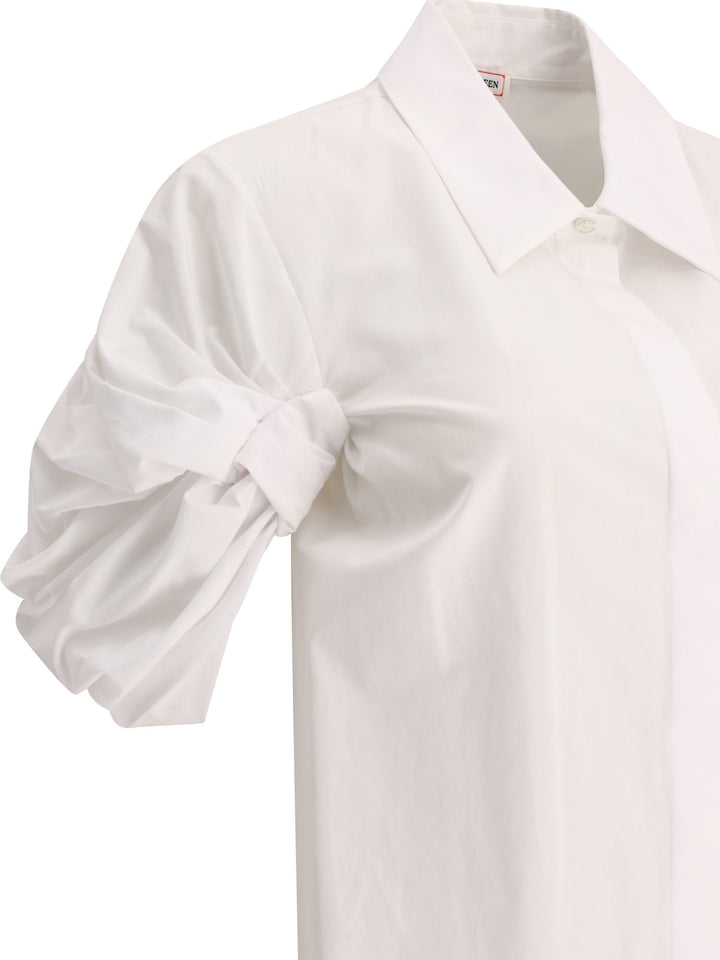 Ruffled T-Shirt Shirts Bianco