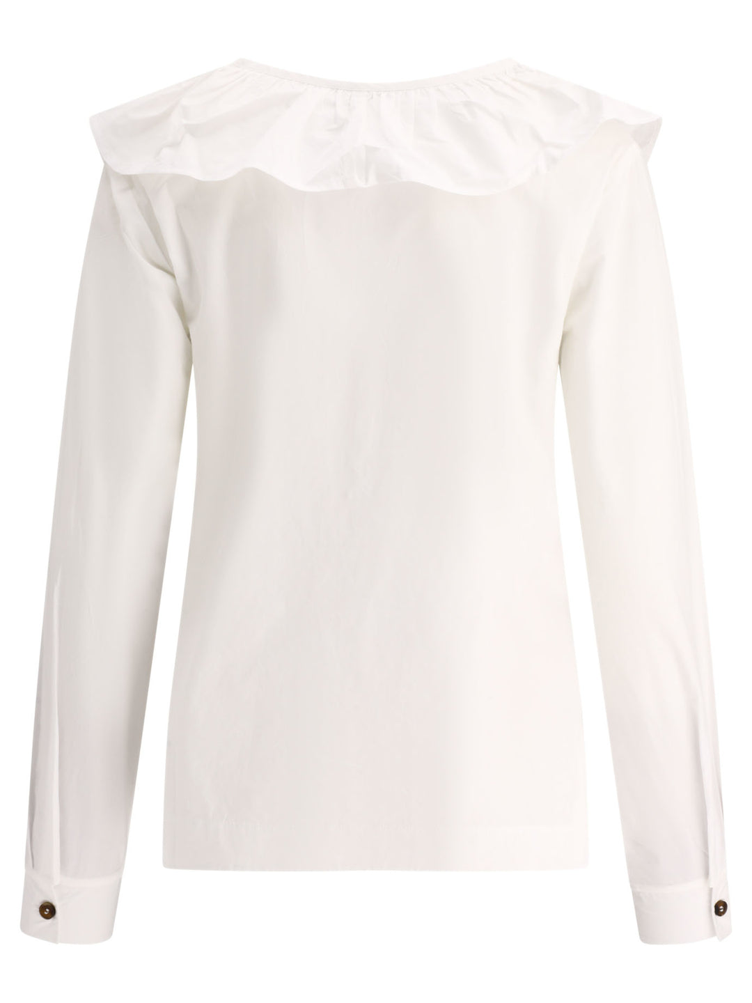 Ruffled Blouse Top Bianco