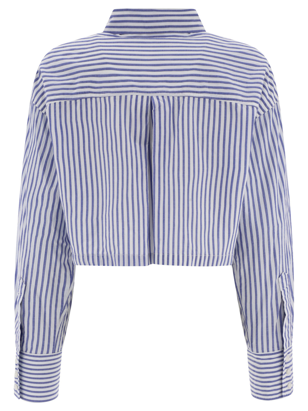 Striped Cropped Shirt Shirts Bianco