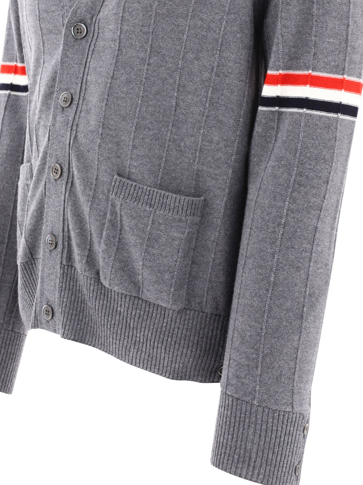 Rwb Cardigan Knitwear Grey