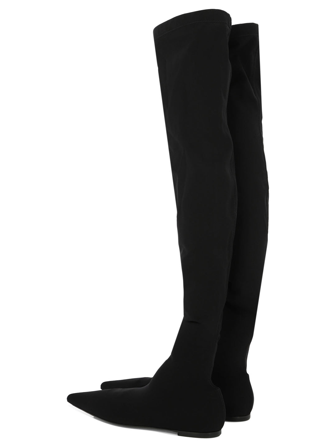 Stretch Jersey Thigh-High Boots Stivali & Stivaletti Nero