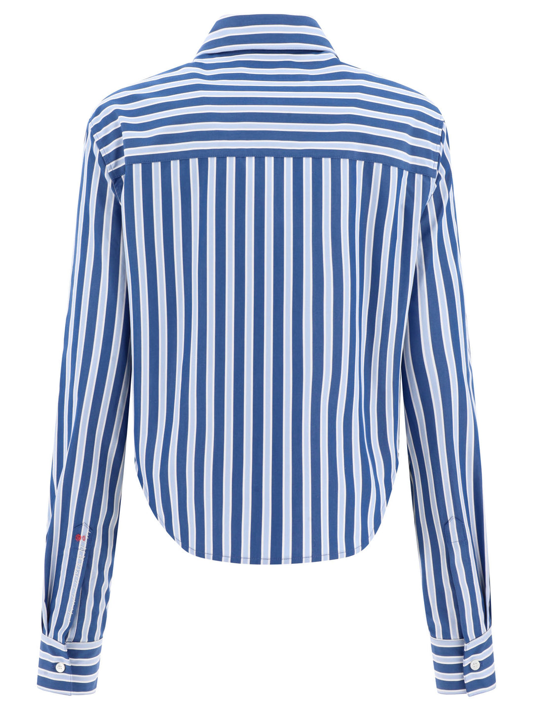 Striped Cropped Shirt Shirts Blu