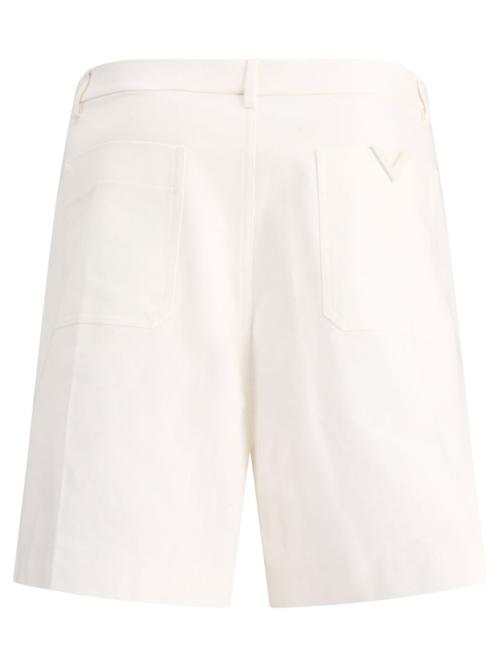 S With Rubberised V Detail Short Bianco