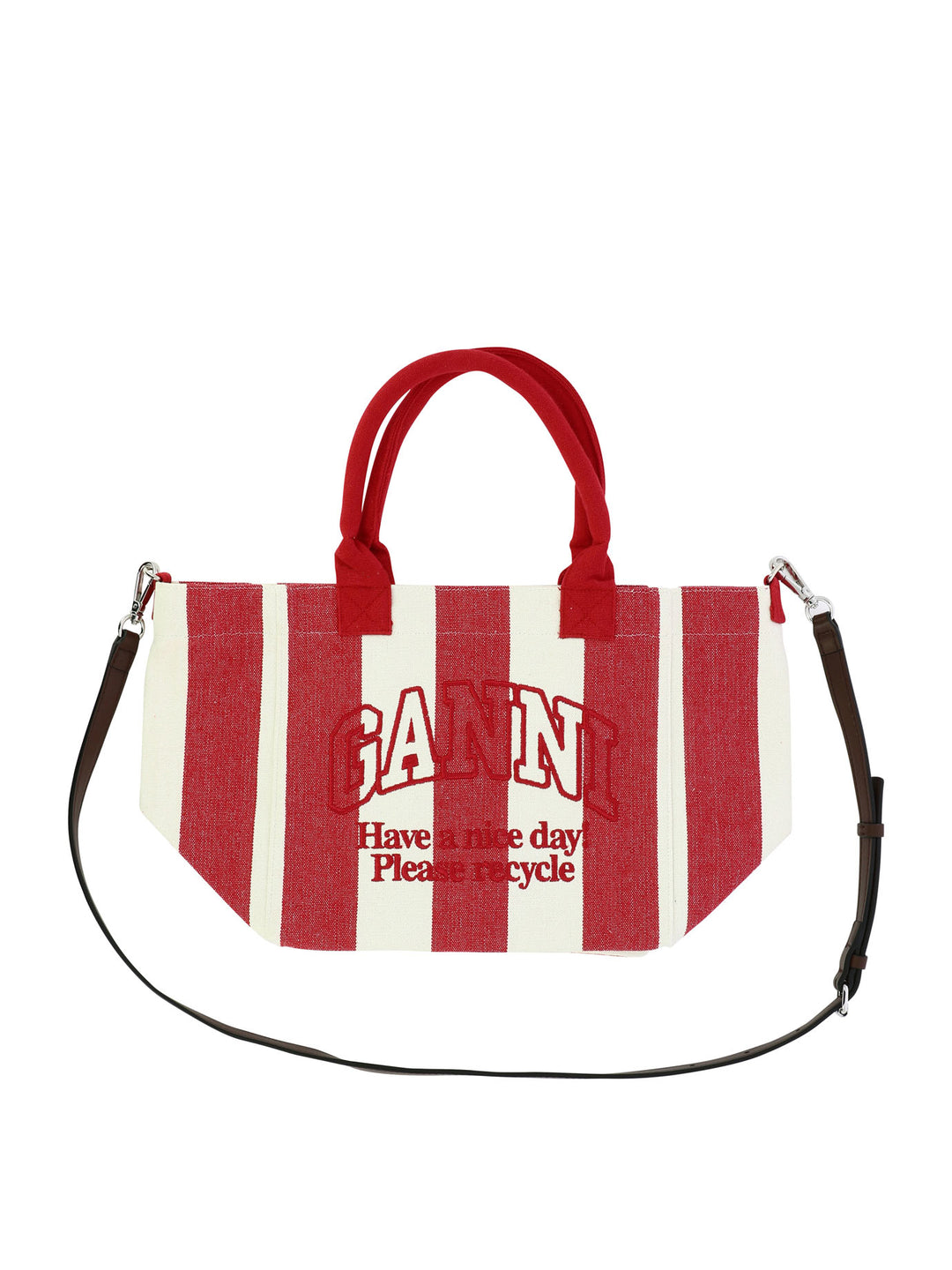 Striped Tote Bag Handbags Rosso