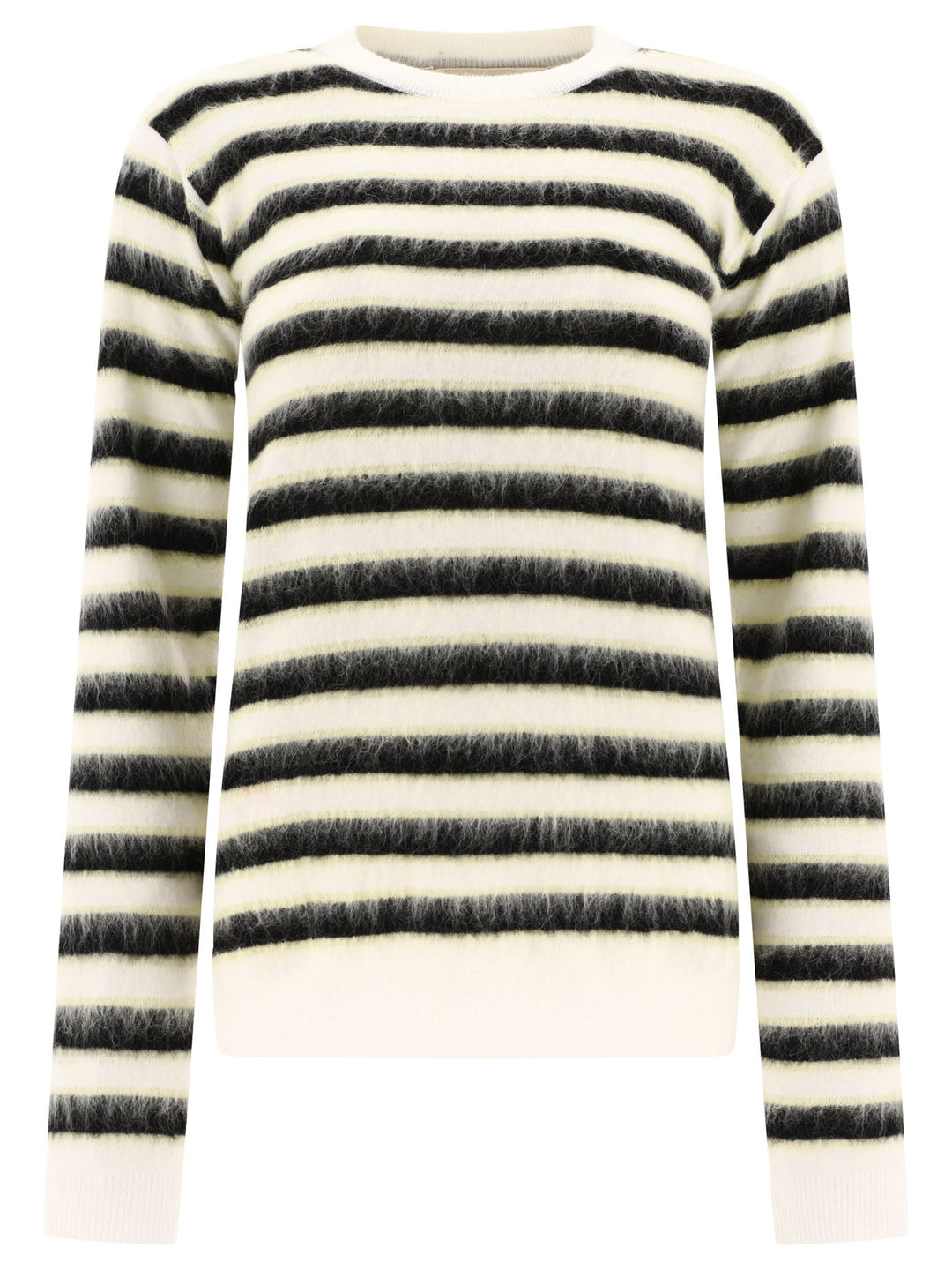 Striped Mohair Sweater Knitwear Bianco