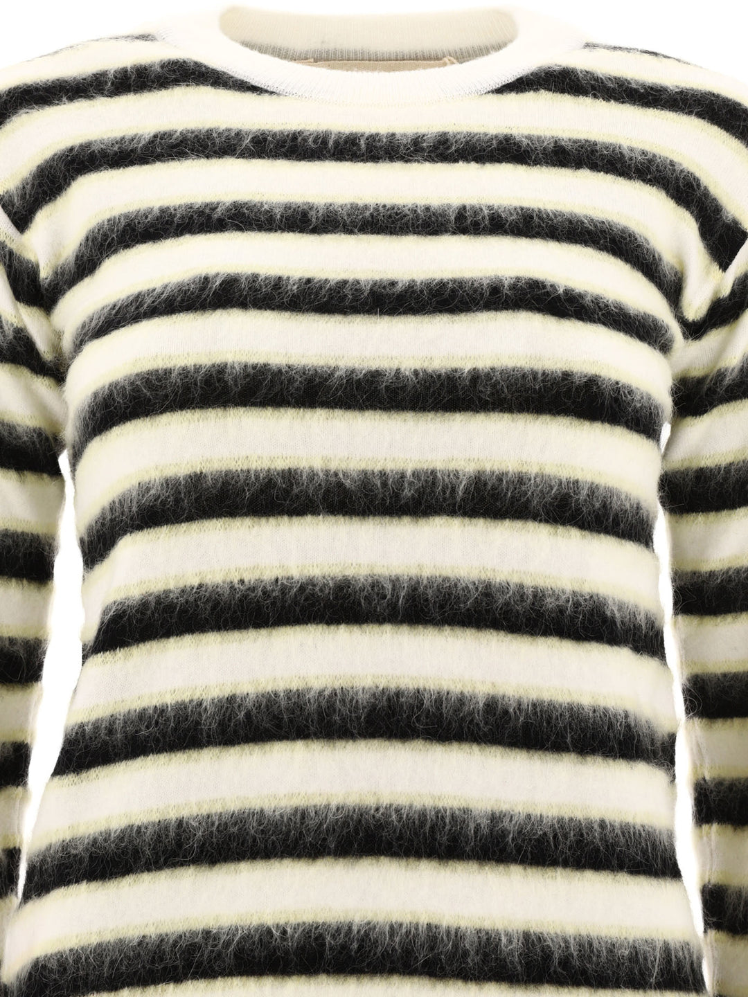 Striped Mohair Sweater Knitwear Bianco