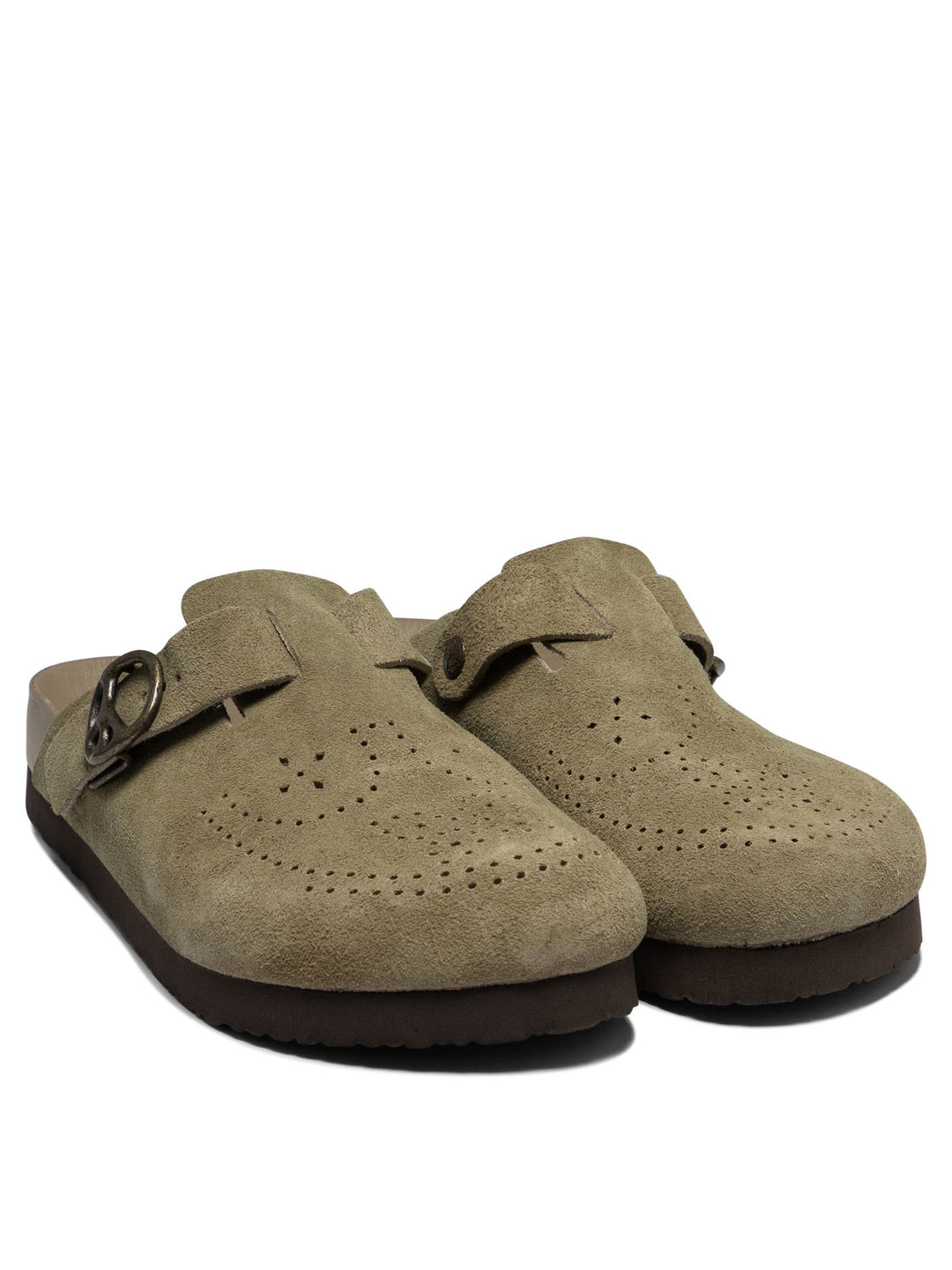 Suede Clogs Loafers & Slippers Verde