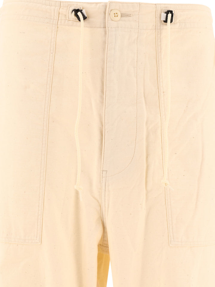 String Fatigue Trousers Beige