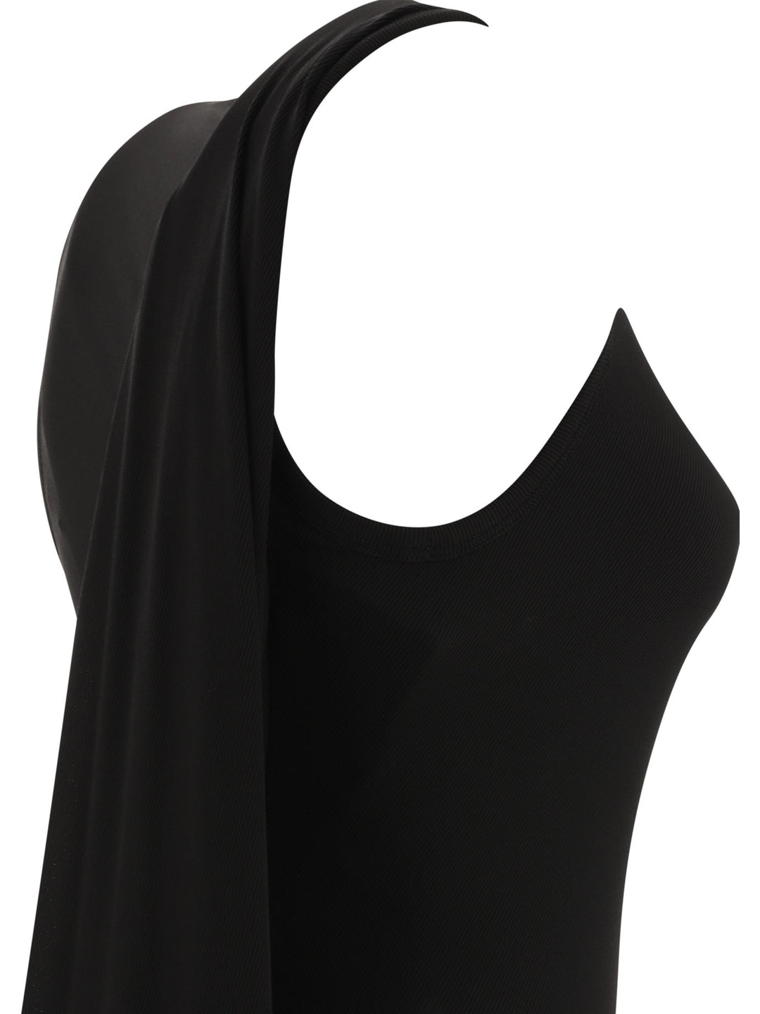 Ribbed Jersey Sleeveless Dress Abiti Nero