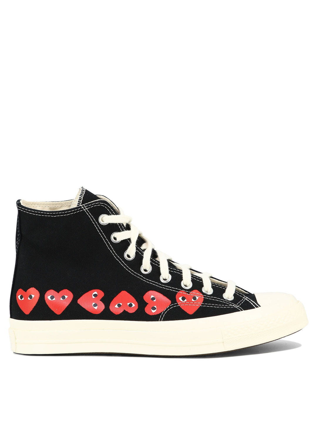 Small Hearts Sneakers & Slip-On Nero